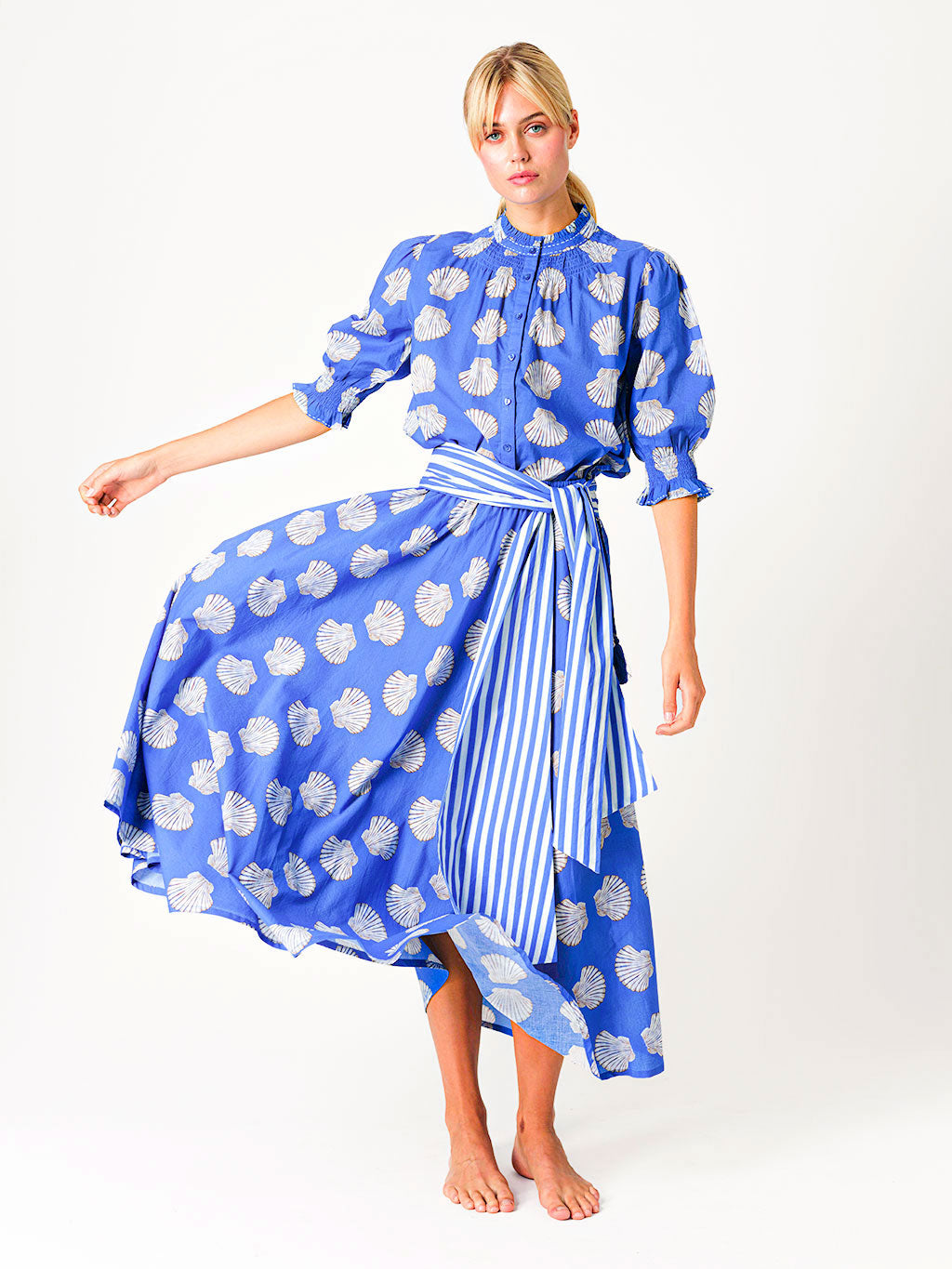 Vanilla Blue Shells Skirt