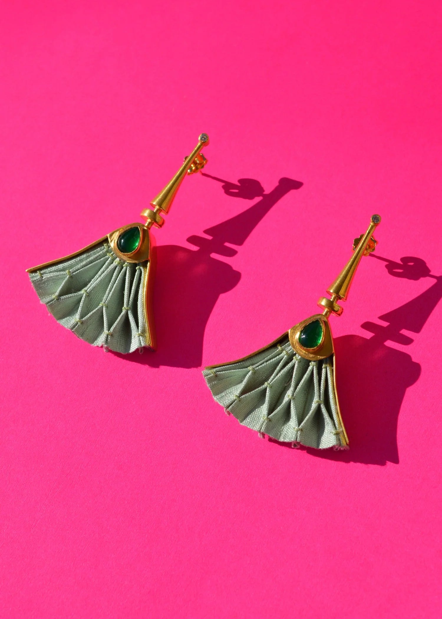 Pistachio Lotus Earrings
