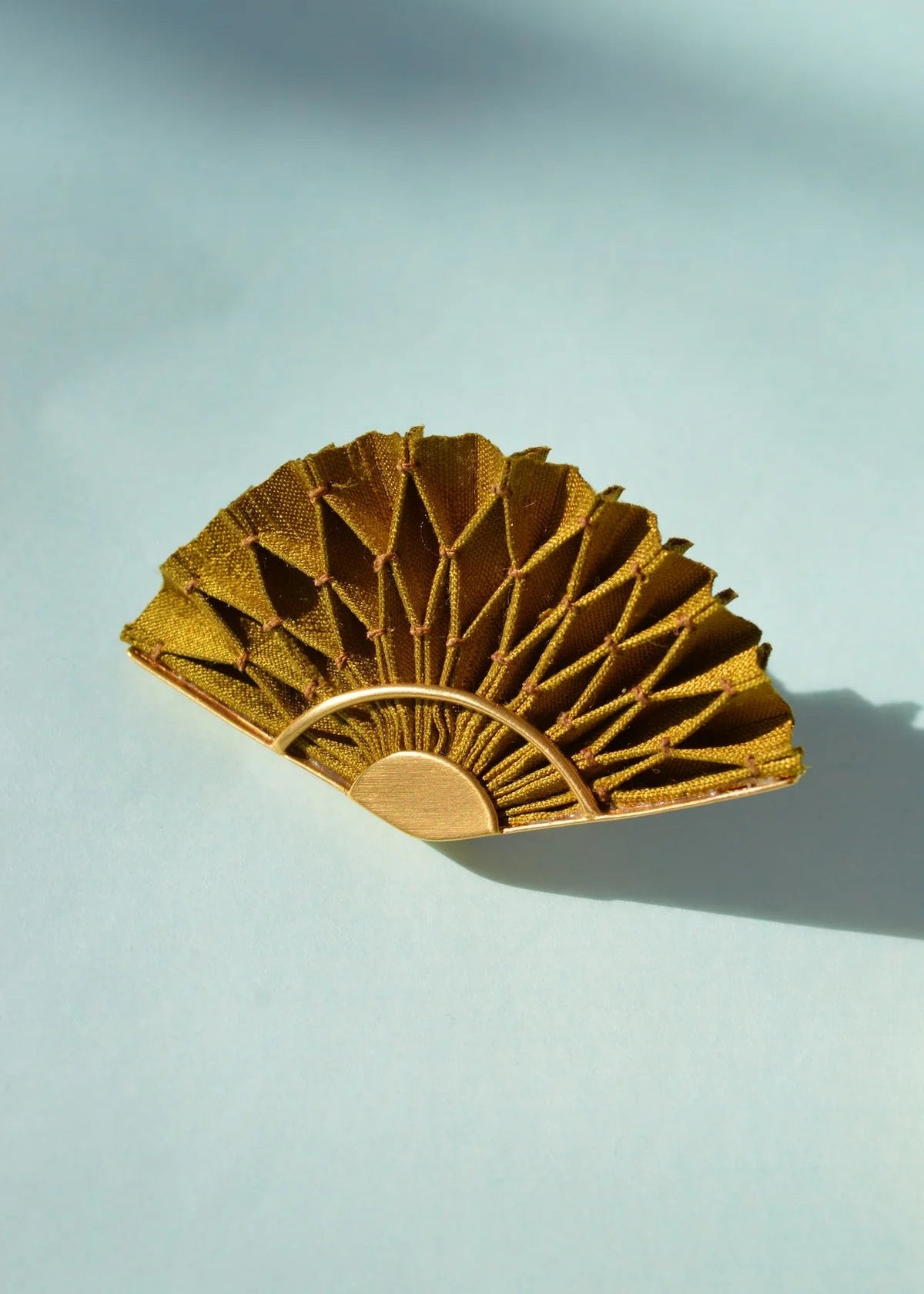 Kypseli Golden Olive Fan Earrings