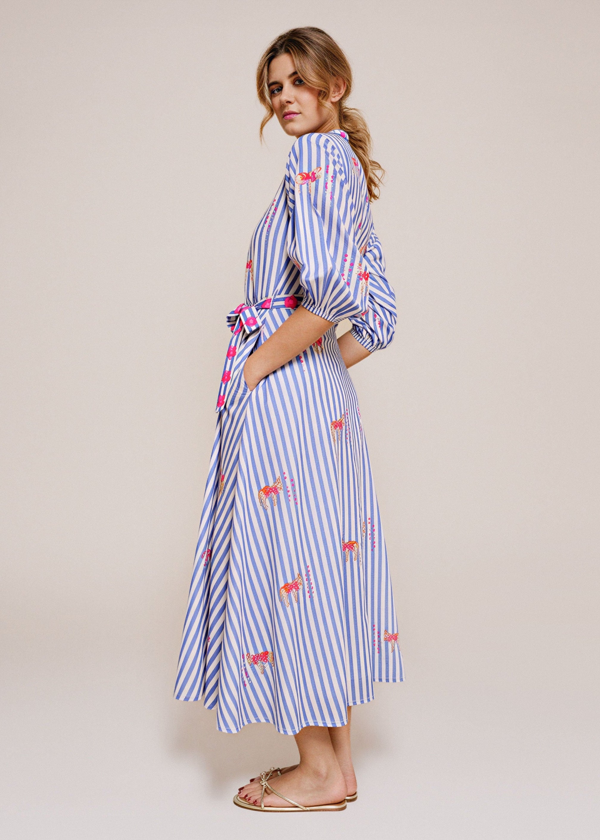 Marigold Blue Donkey Dress