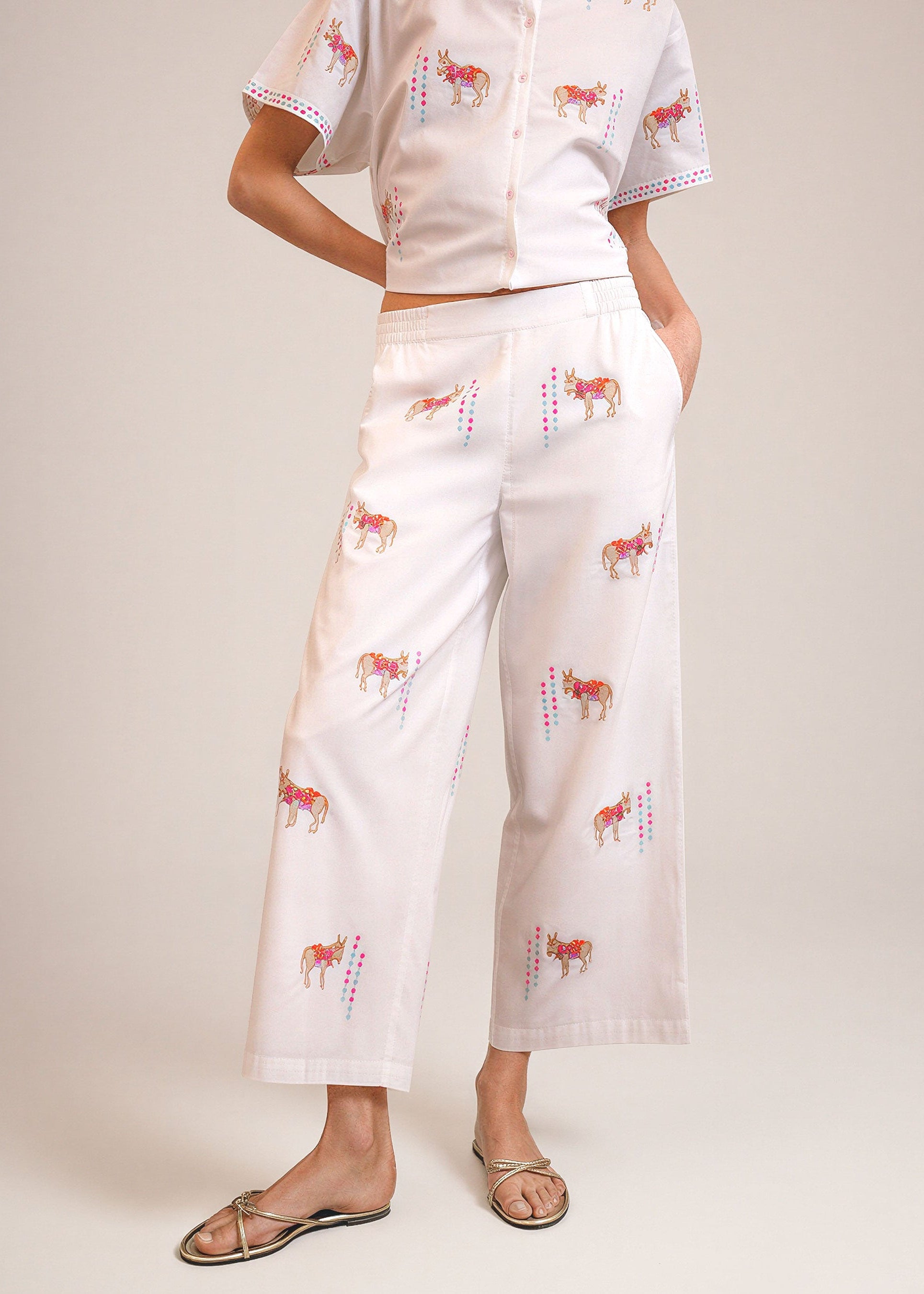 Fennel White Donkey Pants