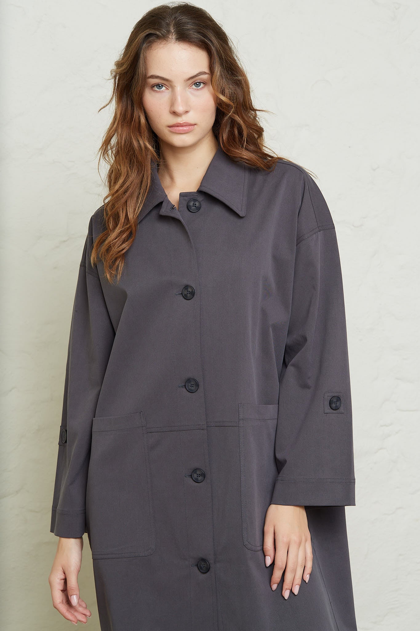 Trench Coat Buttons Dark Grey