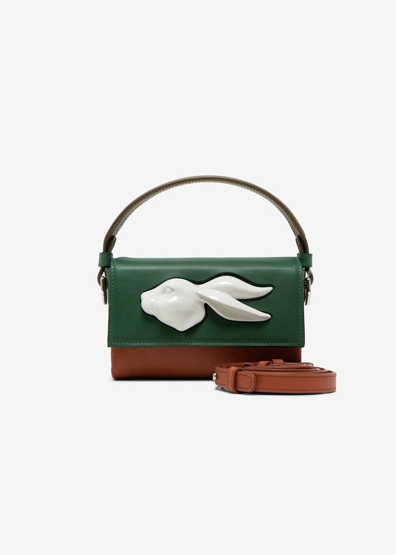 Flap Mini Rabbit Head Bag Multi Forest