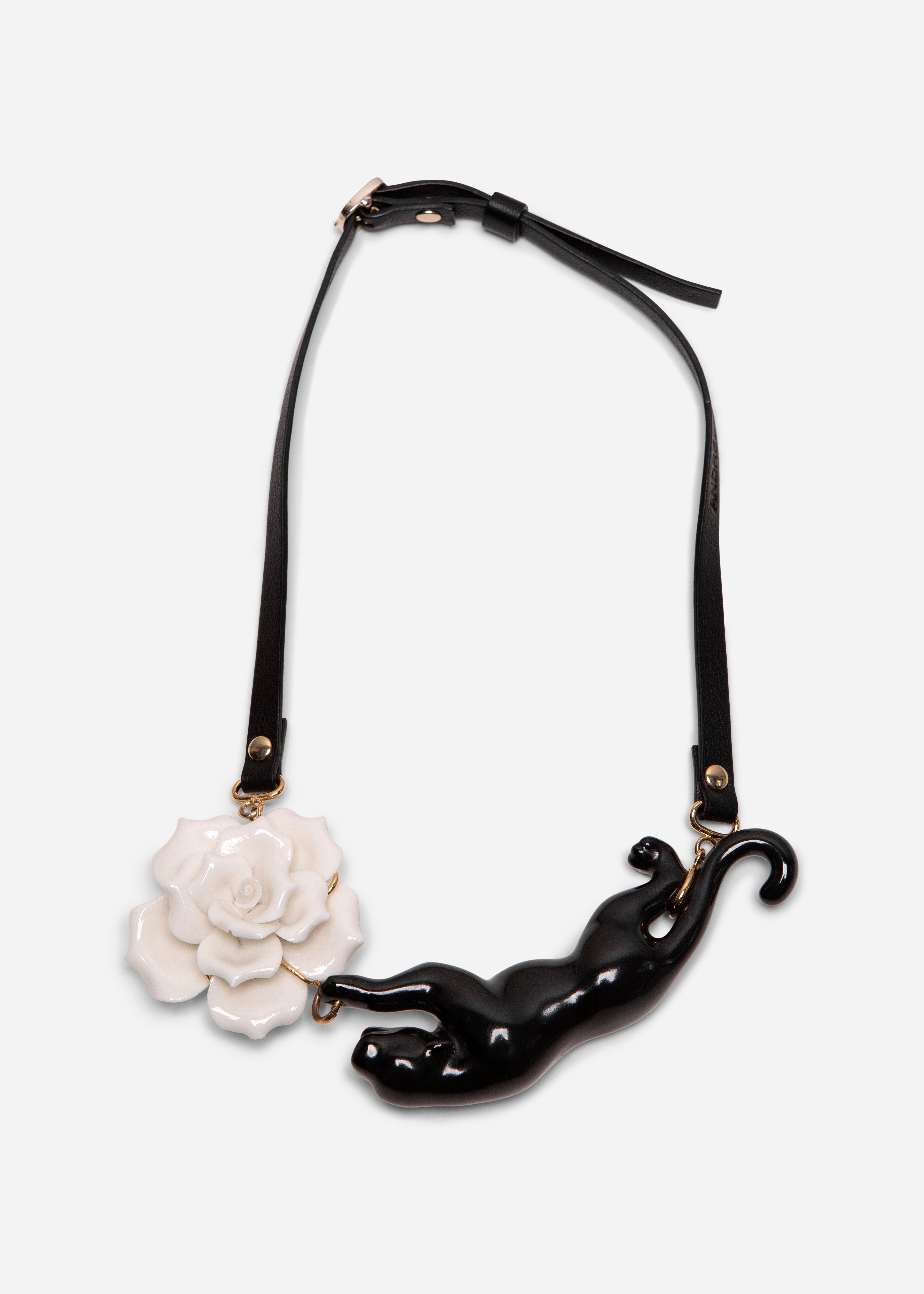 Flower Panther Necklace