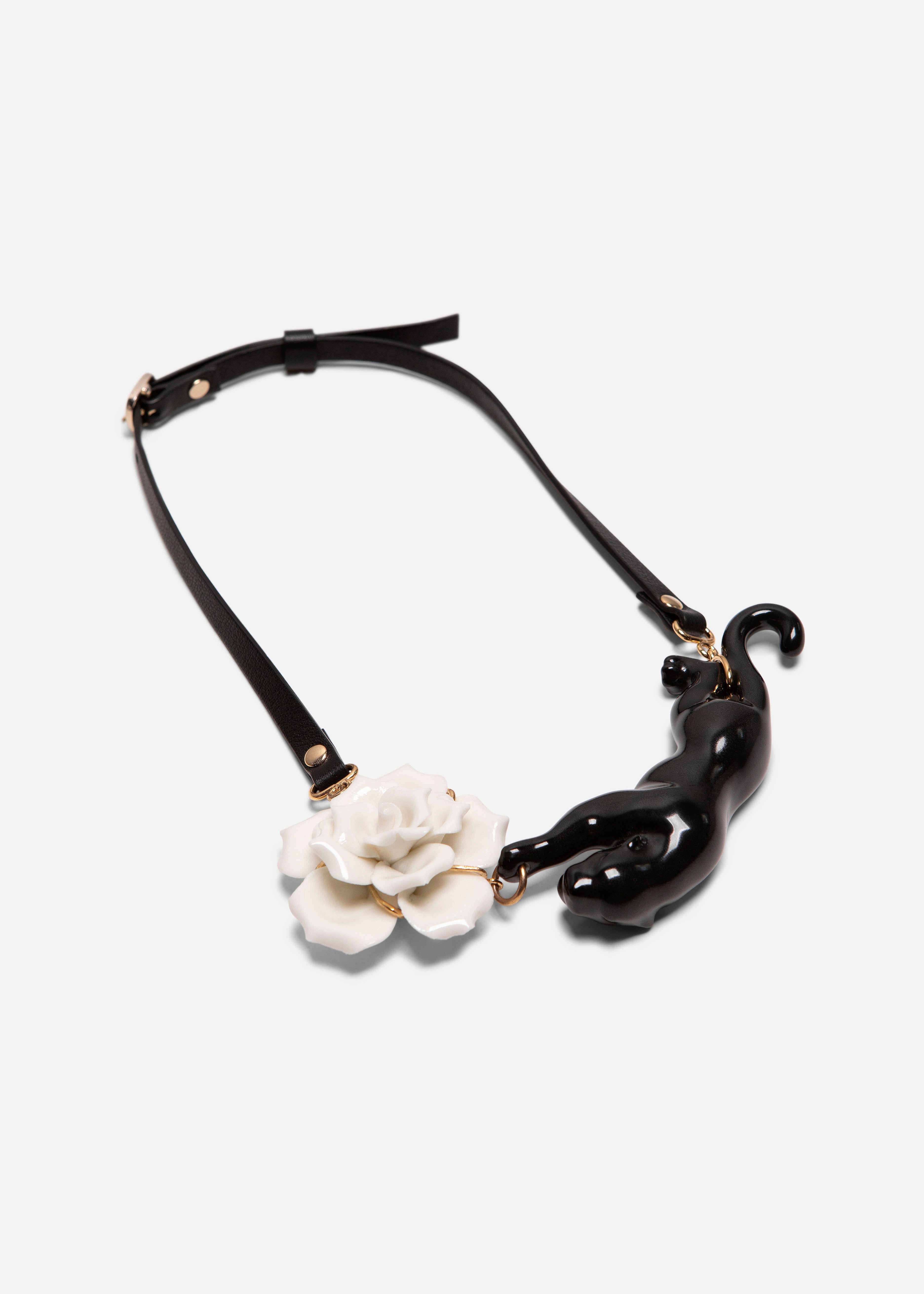 Flower Panther Necklace