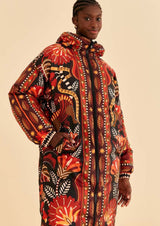 FARM-PALMS PARADISE SAND REVERSIBLE PUFFER JACKET-JUST BRAZIL