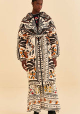 FARM-PALMS PARADISE SAND REVERSIBLE PUFFER JACKET-JUST BRAZIL