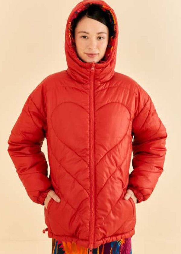 Vintage Wave Reversible Puffer Jacket