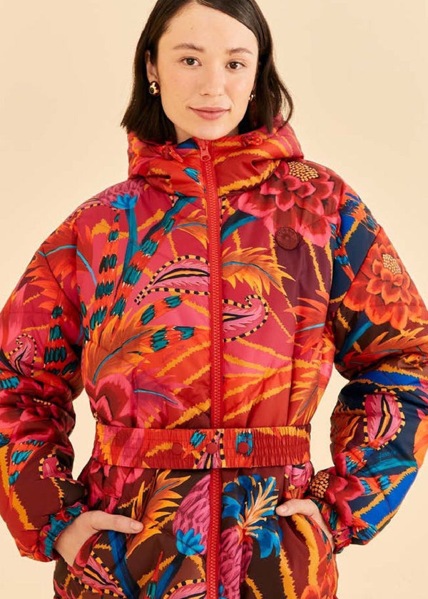 Vintage Wave Reversible Puffer Jacket