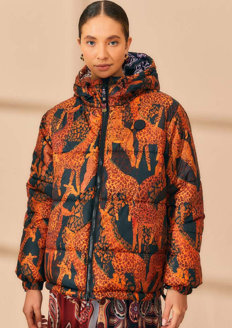 Sweet Mermaids Black Reversible Puffer Jacket