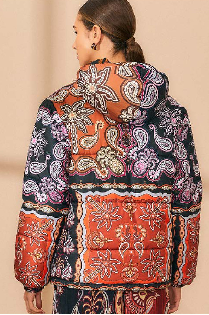 Sweet Mermaids Black Reversible Puffer Jacket
