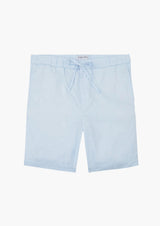 Frescobol-Felipe Str Linen Shorts Pale Blue-JustBrazil