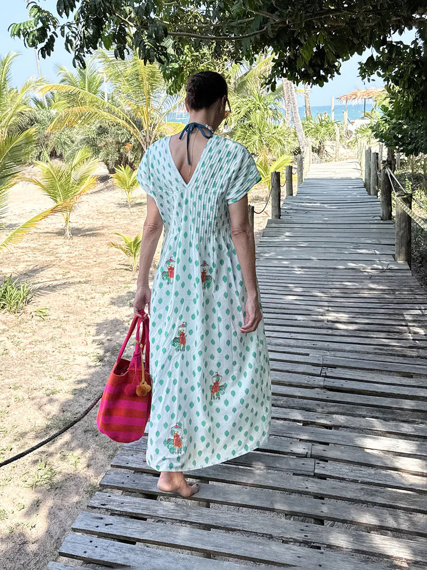 Sea Cale Emerald Dots Dress
