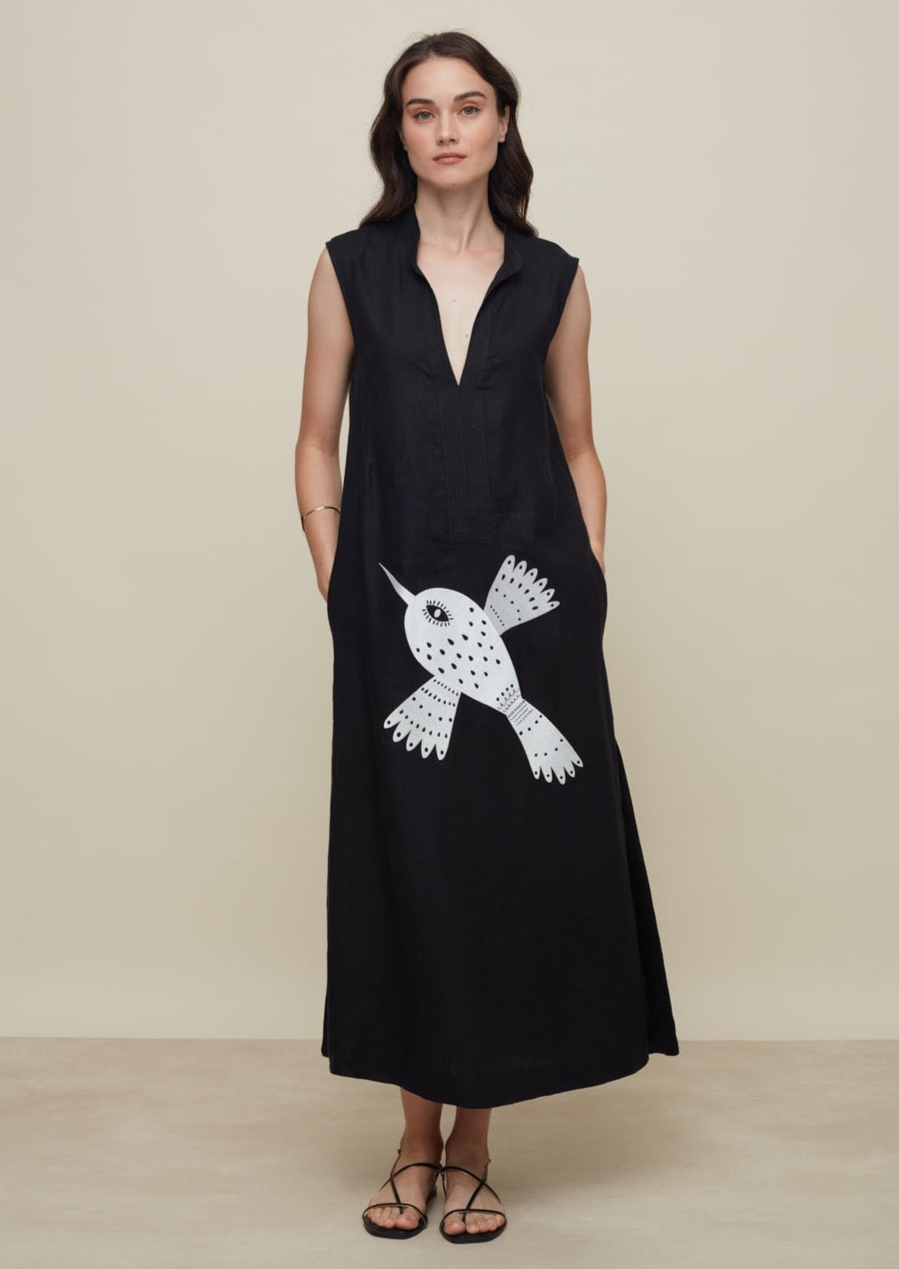 Galeria-Frade Black Bird Dress-Justbrazil