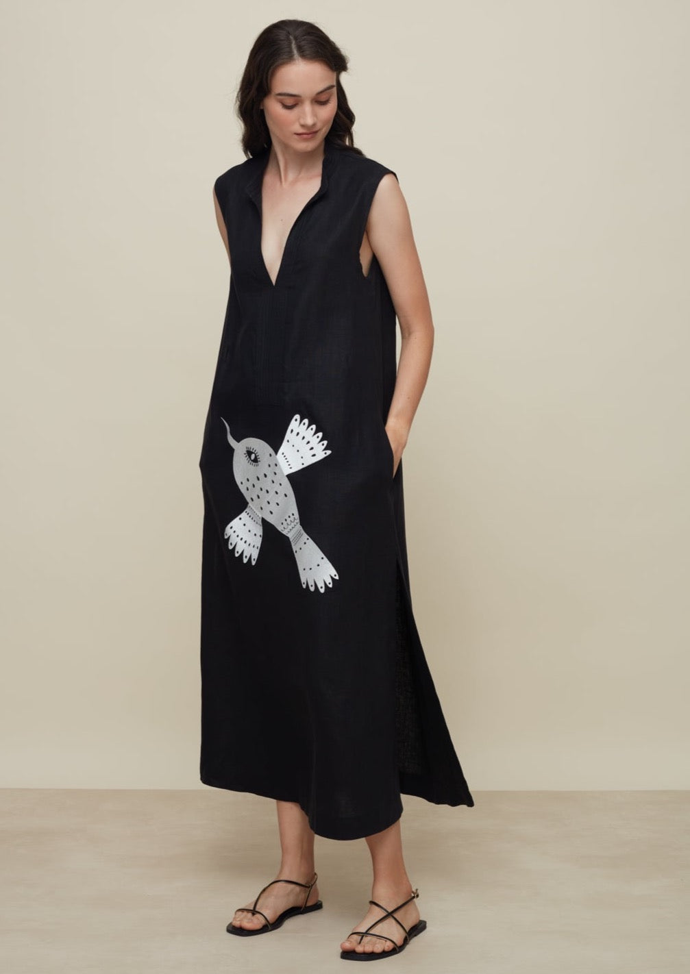 Galeria-Frade Black Bird Dress-Justbrazil