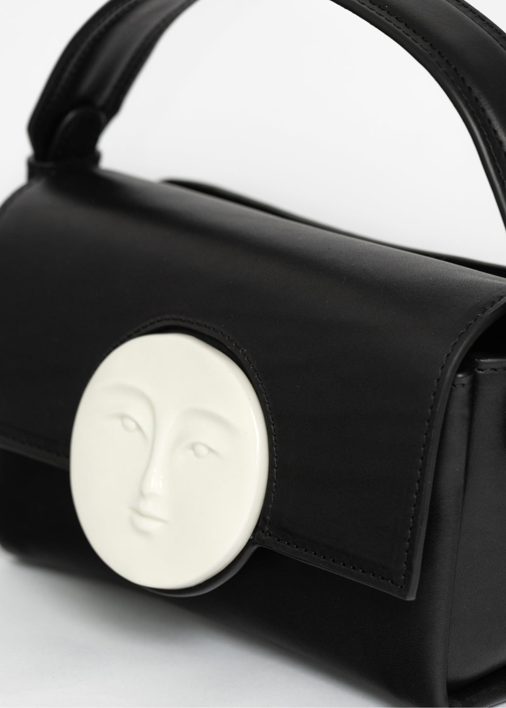 Flap Mini Moon Bag Black
