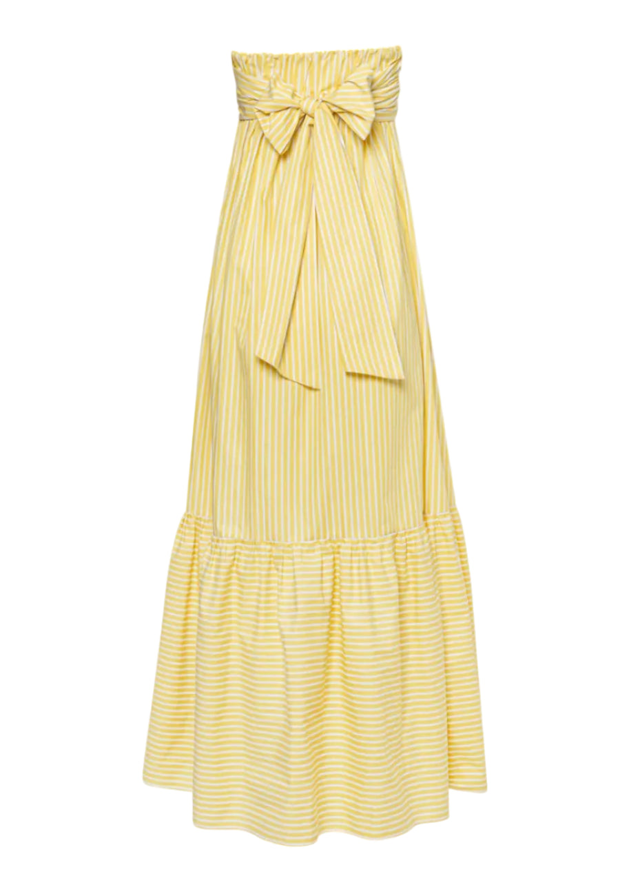 Aeolia Lemon Yellow Striped Dress