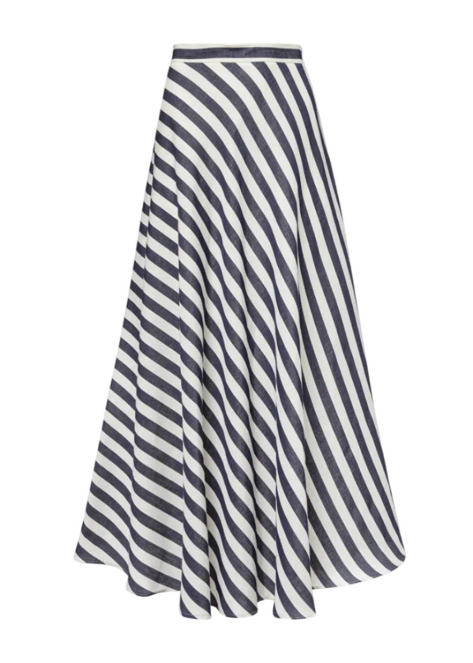 Aegean Striped Maxi Skirt