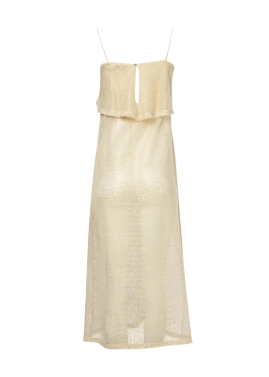 Chrisonisos Long Net Golden Dress