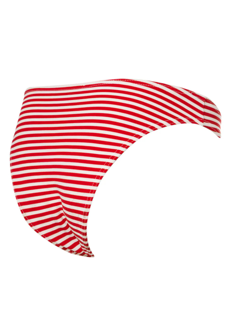 Marine White/Red Striped Bikini