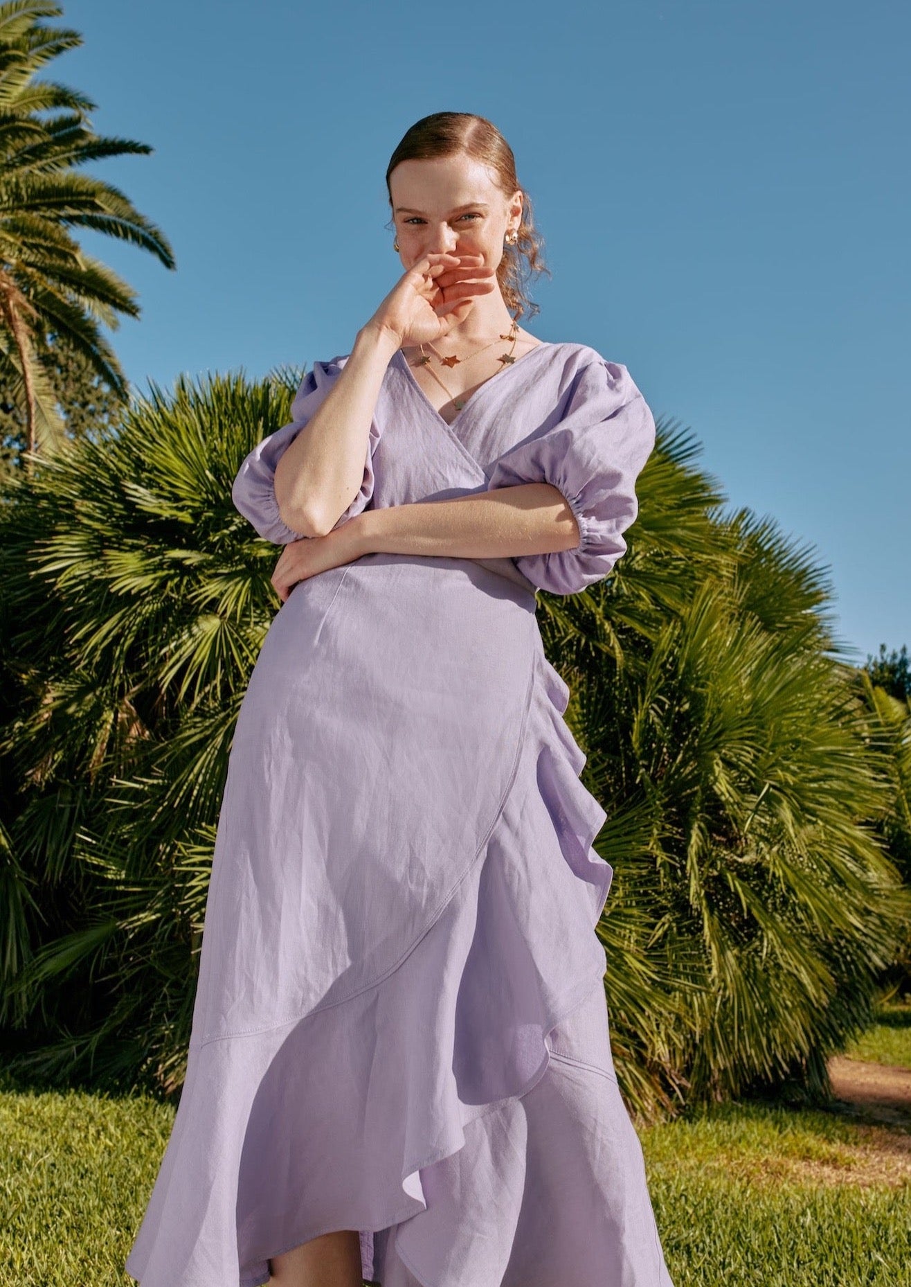 Galeria-Crossed Lilac Dress-Justbrazil