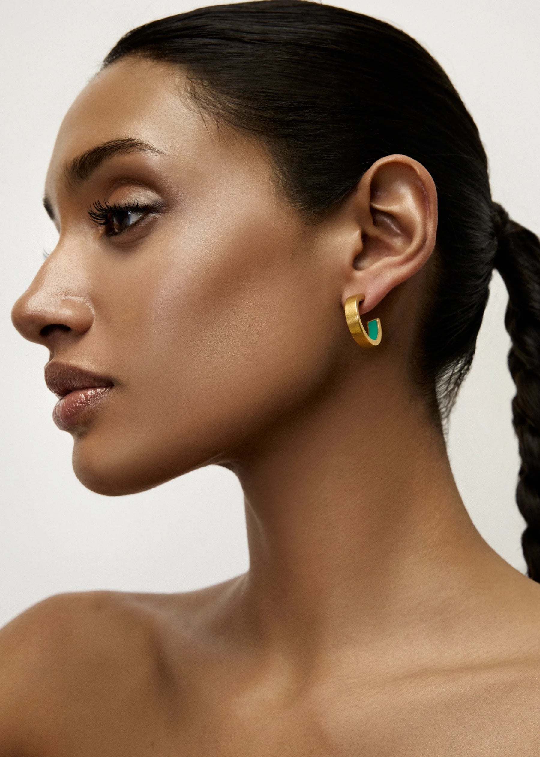 Small Green Inner Hoops