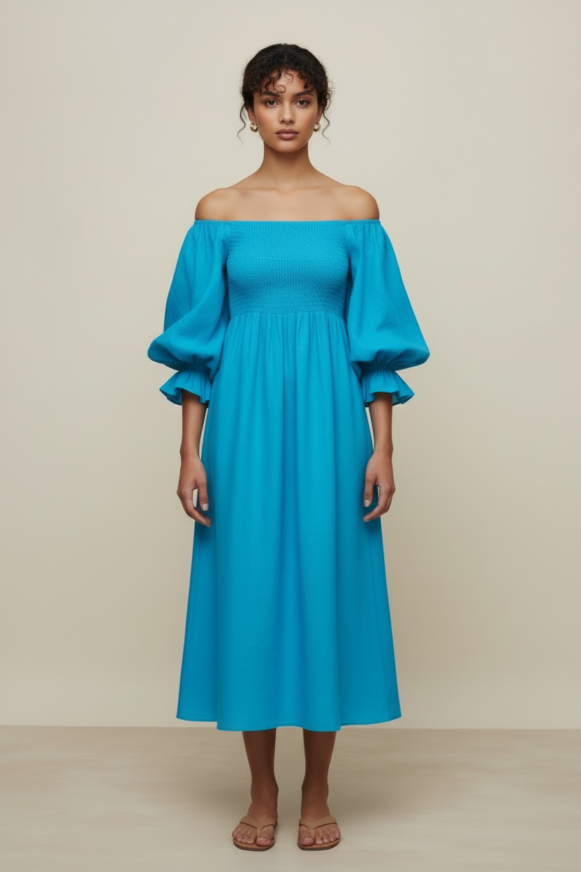Hortencia Turquoise Dress