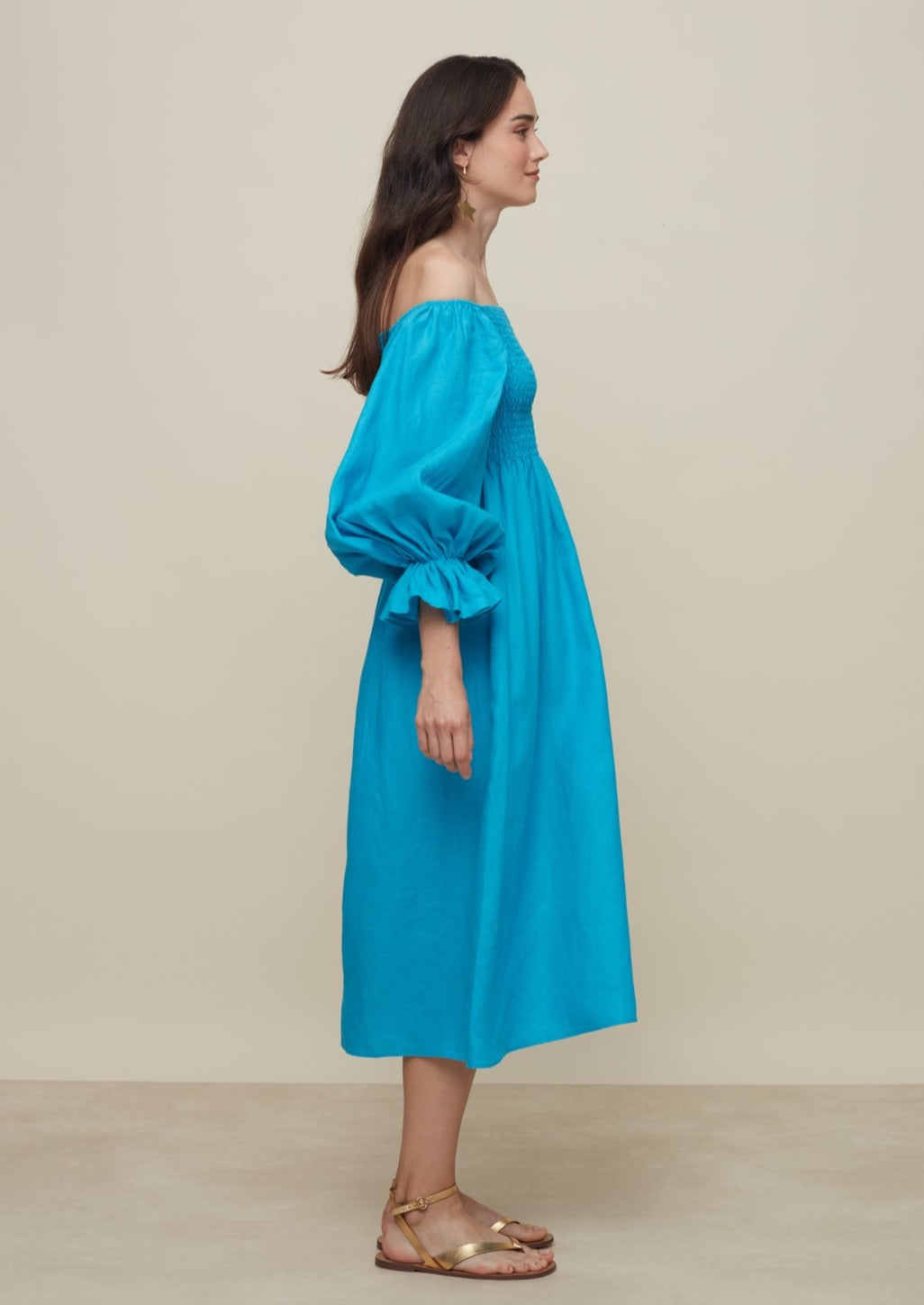 Galeria-Hortencia Turquoise Dress-Justbrazil