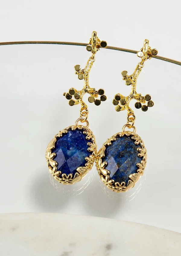 Alicia Lapis Dangle Earrings