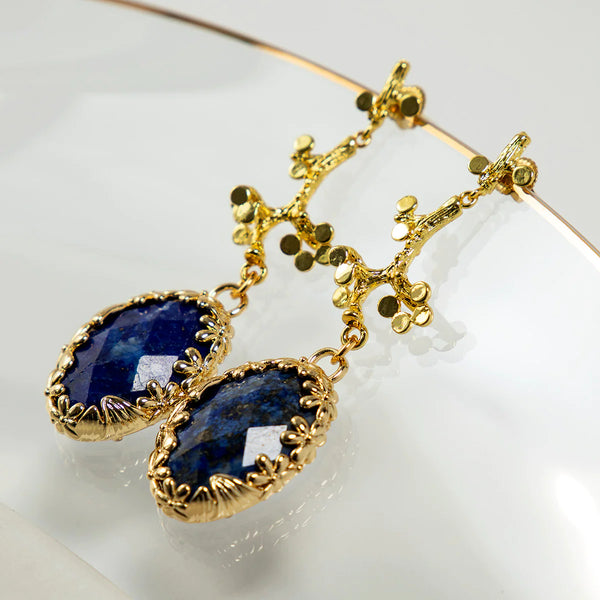 Alicia Lapis Dangle Earrings
