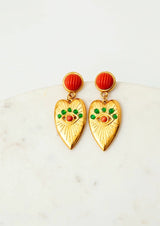 Amore Coral Dangle Earrings