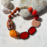 Murano Short Necklace Red