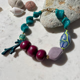Murano Short Necklace Purple