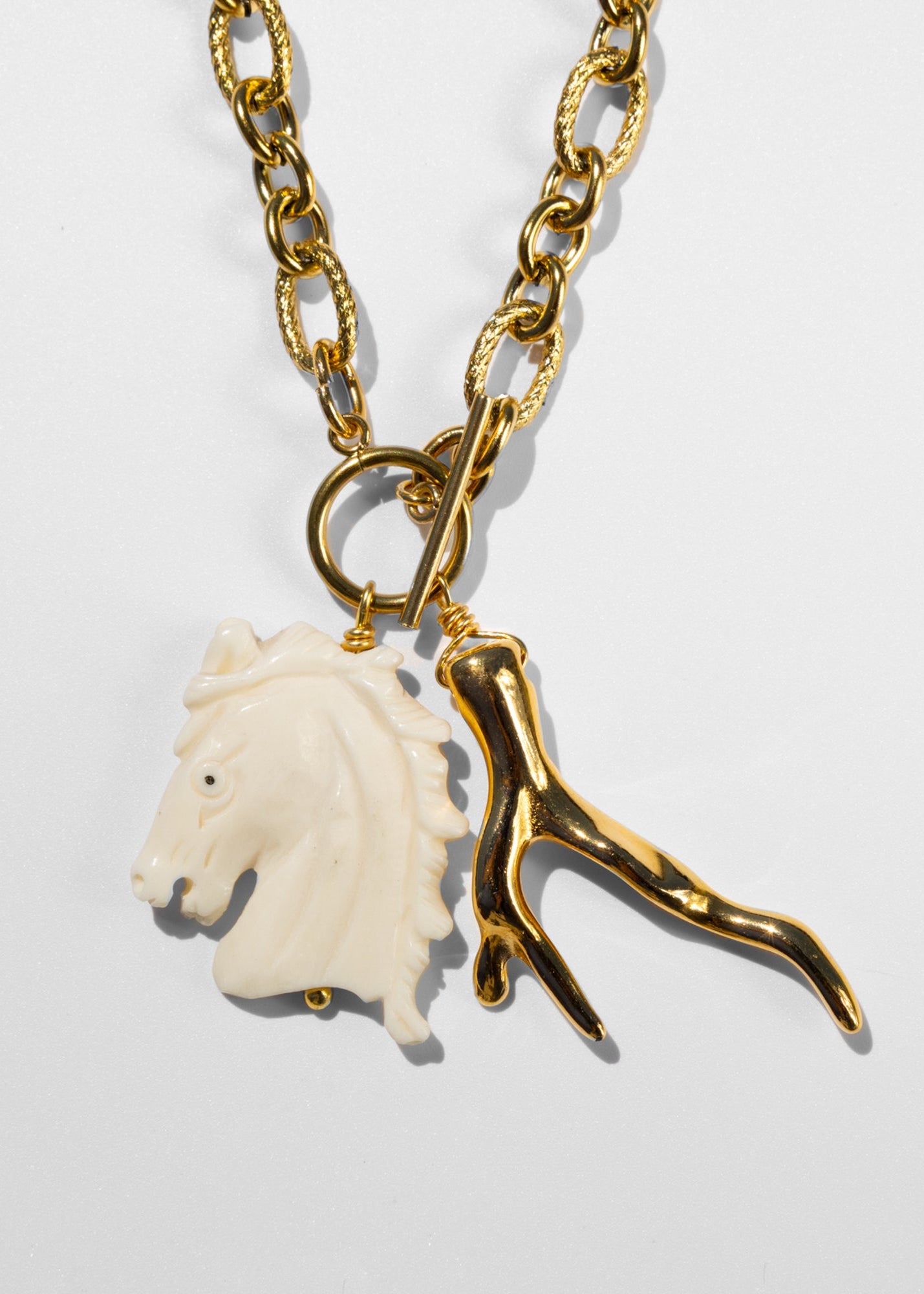 Calypso Carved Bone Necklace