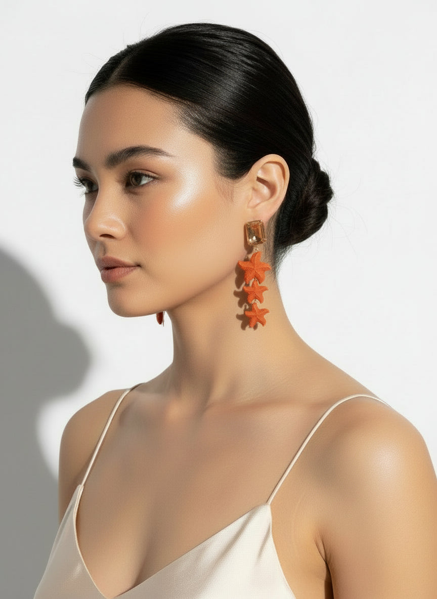 Nora Earrings Coral