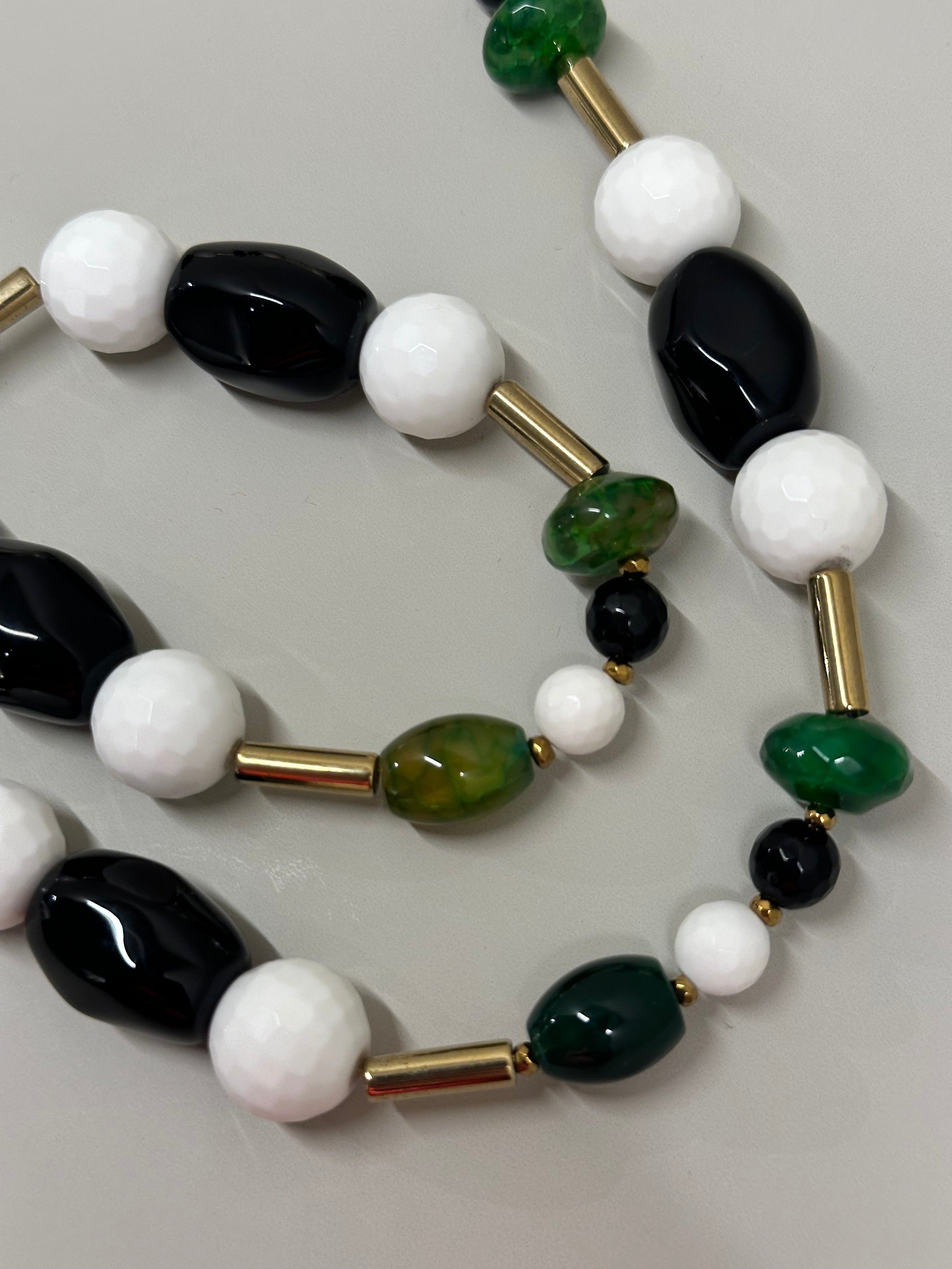 Floresta Green & Black Medium Necklace
