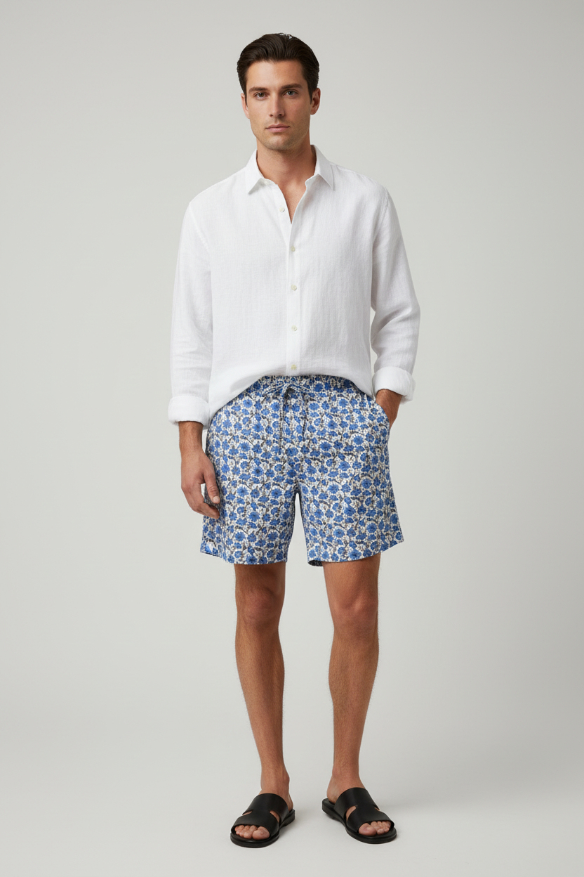 Laos Liberty Blue Shorts