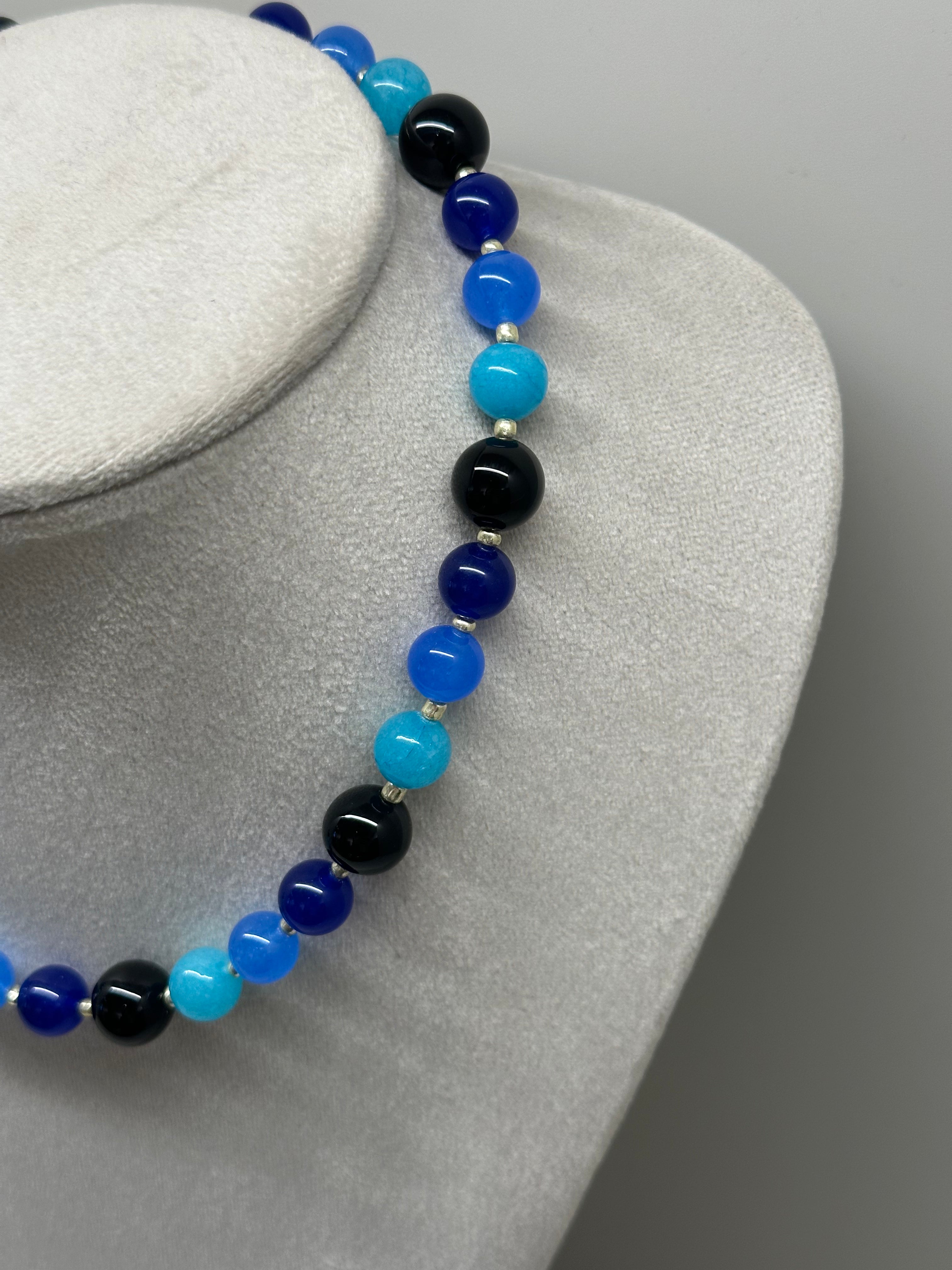 Liquid Blue Choker Necklace