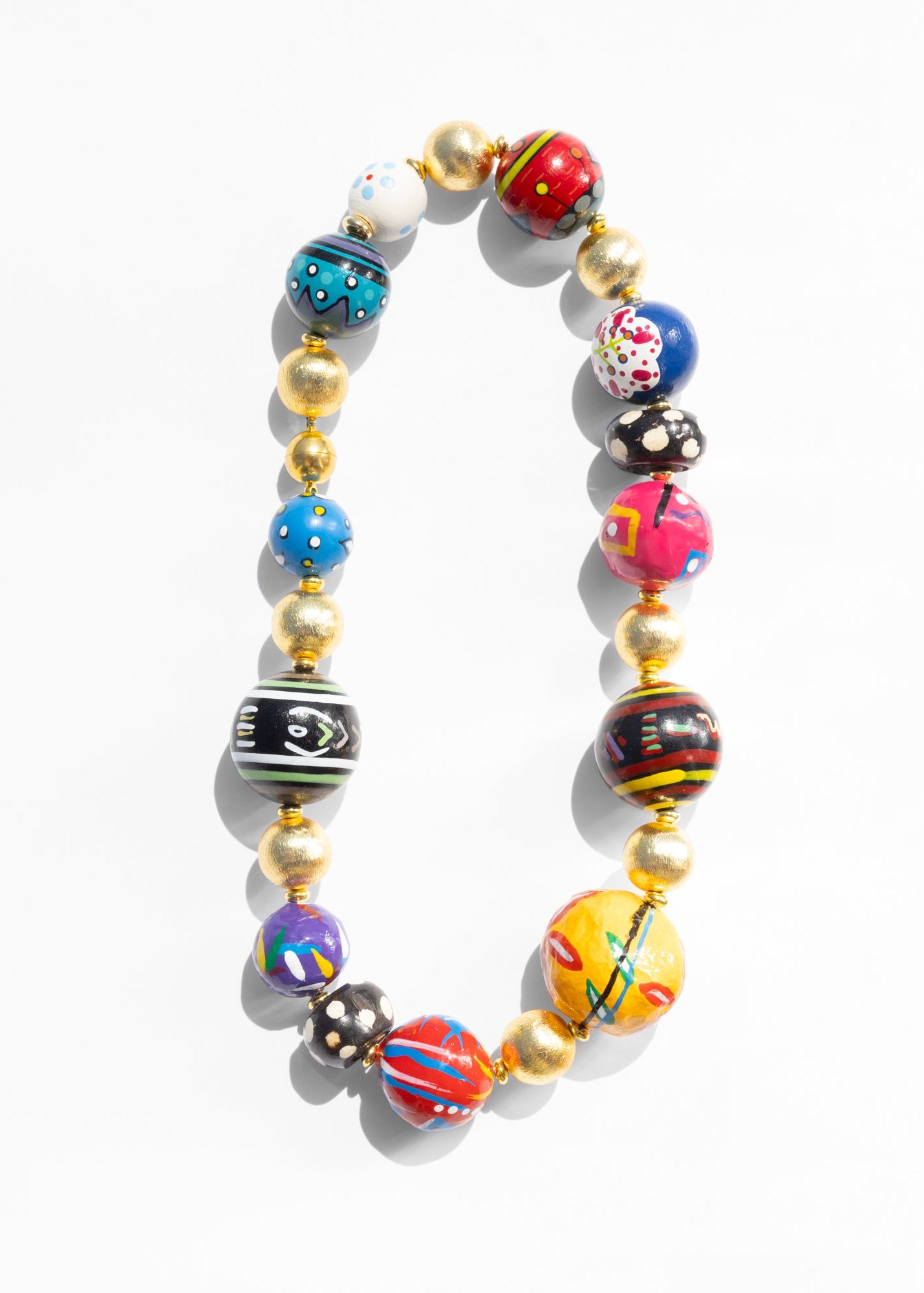 Tutti Frutti Painted Beads Necklace