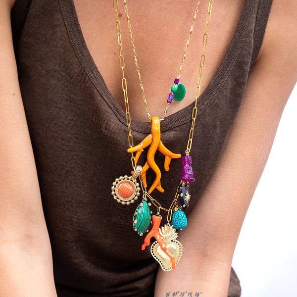 Aylin Long Charm Necklace