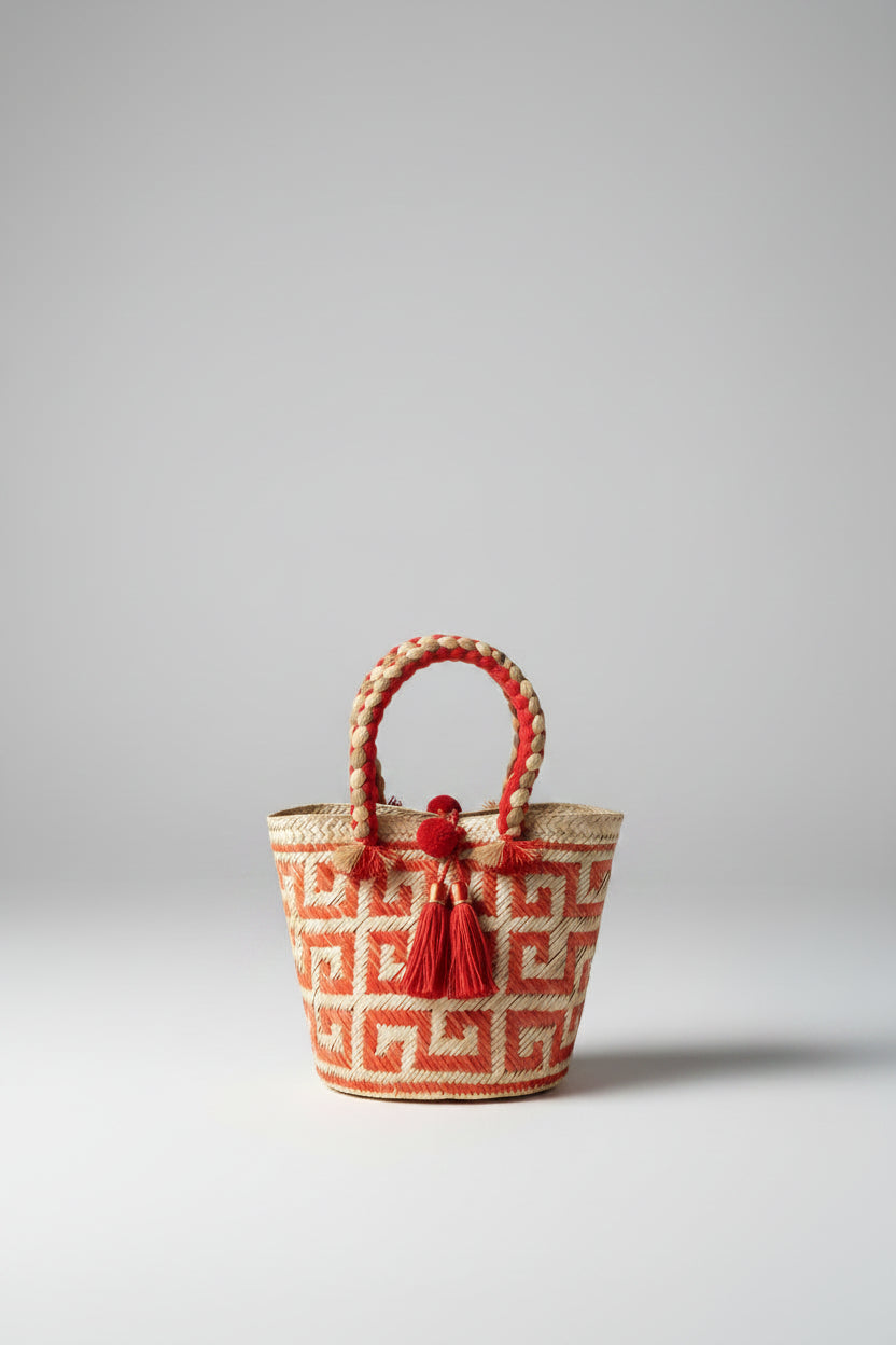 Iraca Meander Red Small Bag