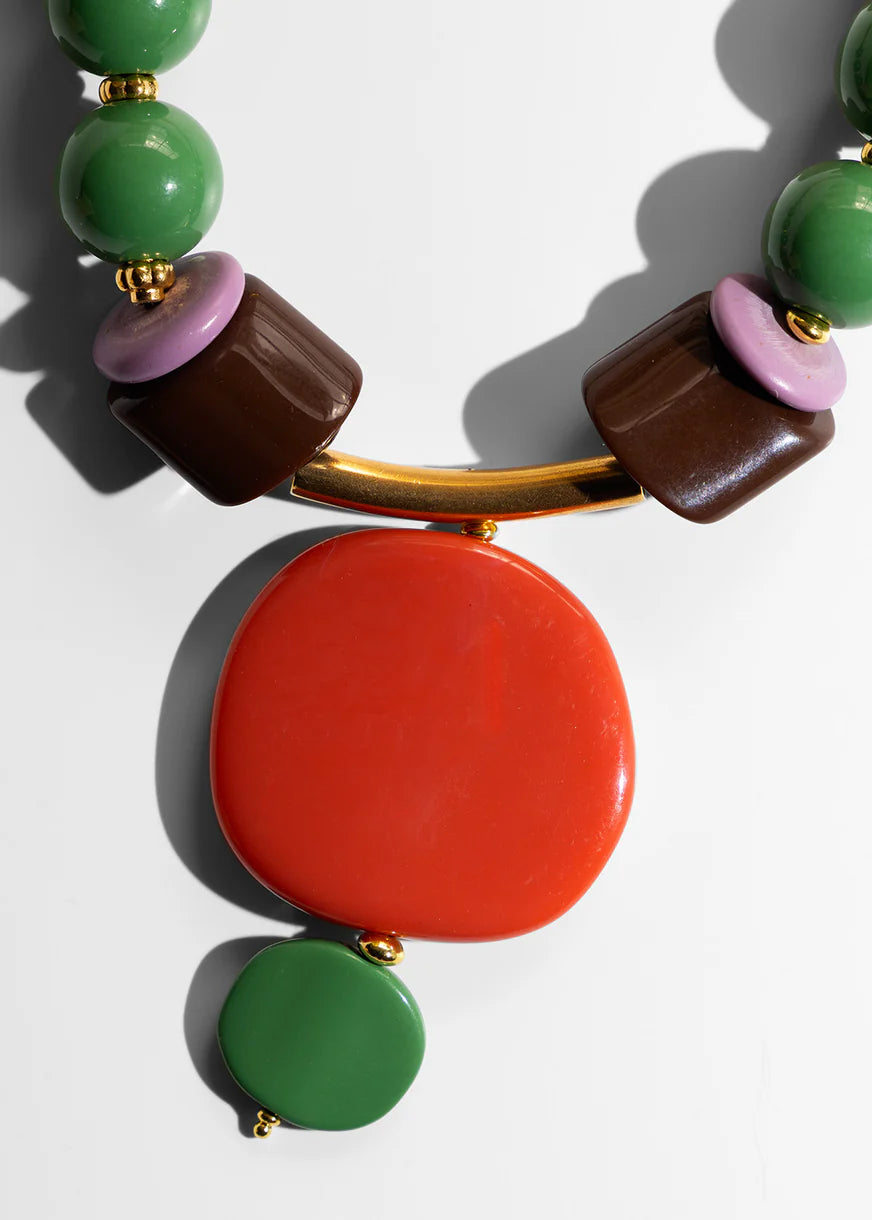 Memphis Short Necklace Green