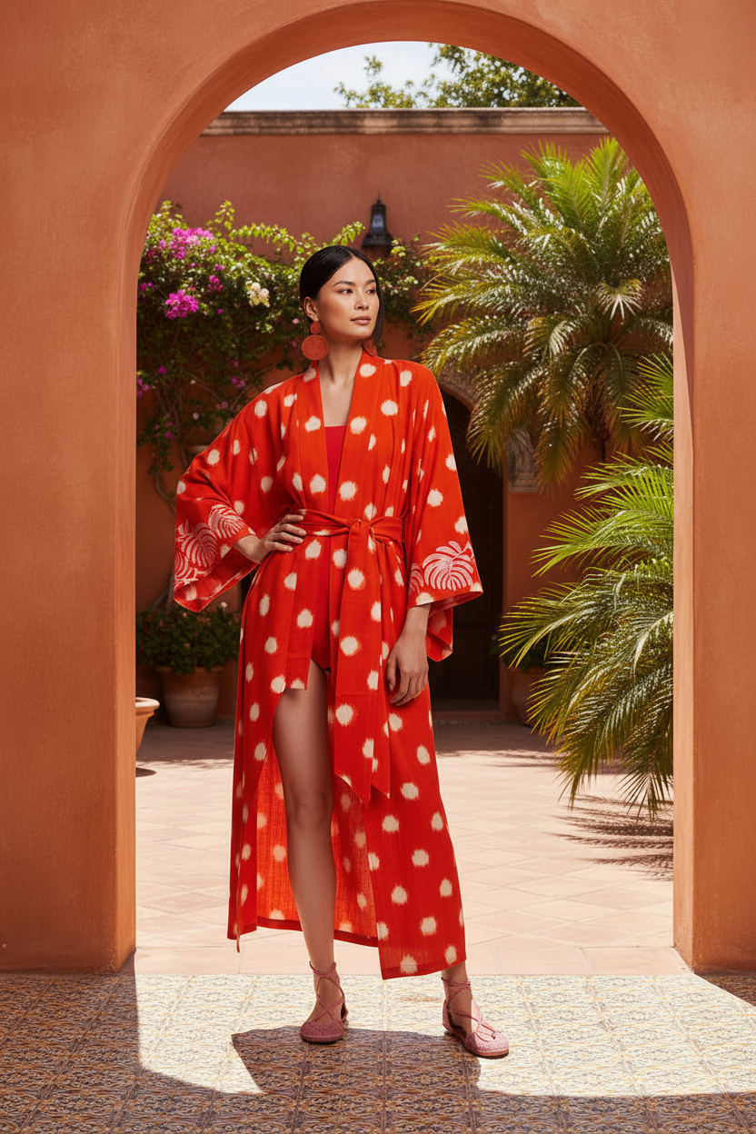 Jaisal Orange Kimono