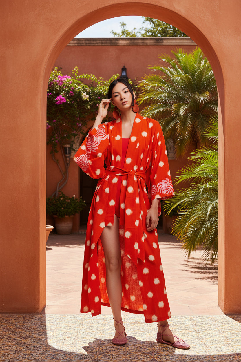 Jaisal Orange Kimono