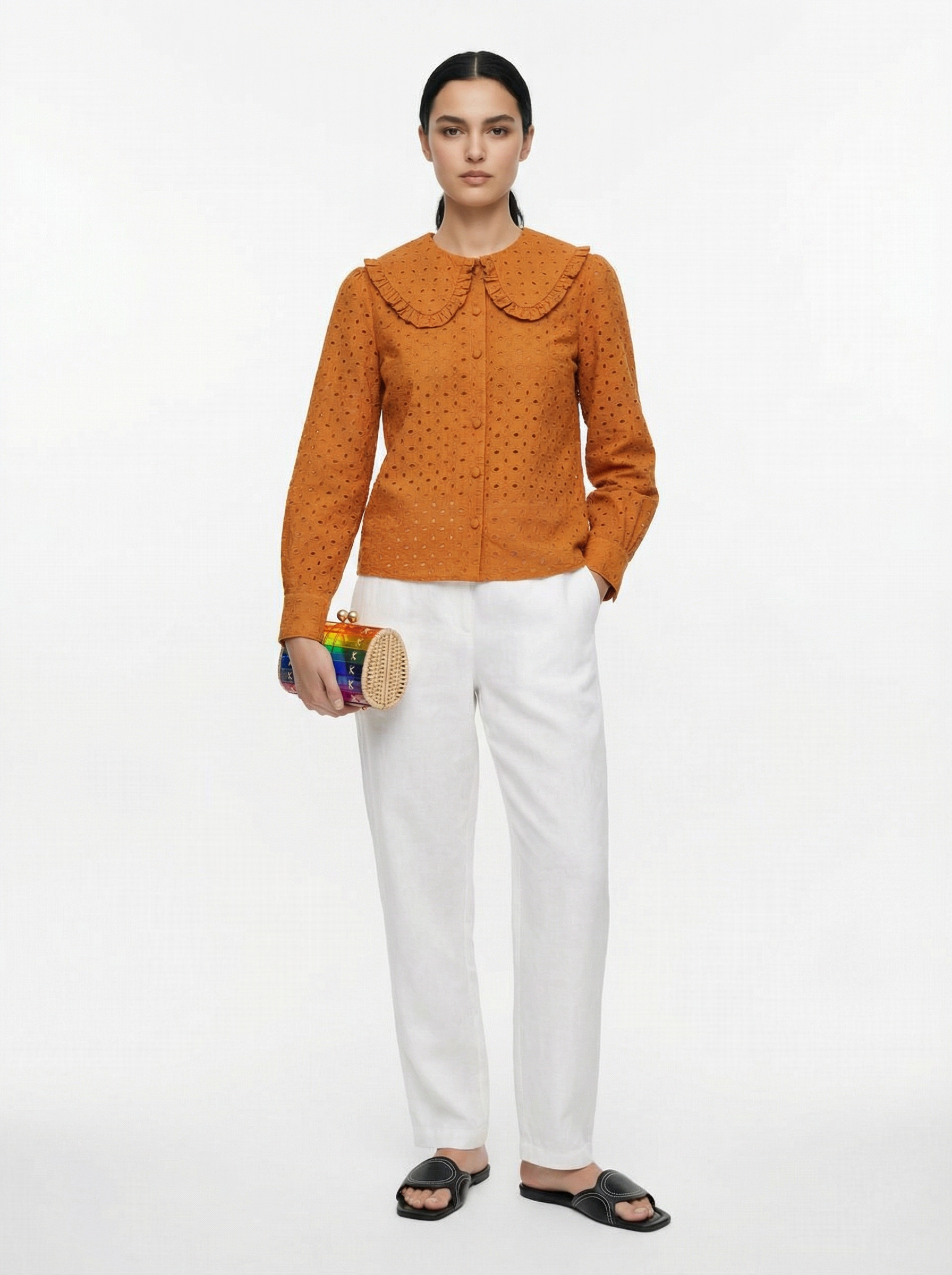 Janine Rechelier Orange Shirt