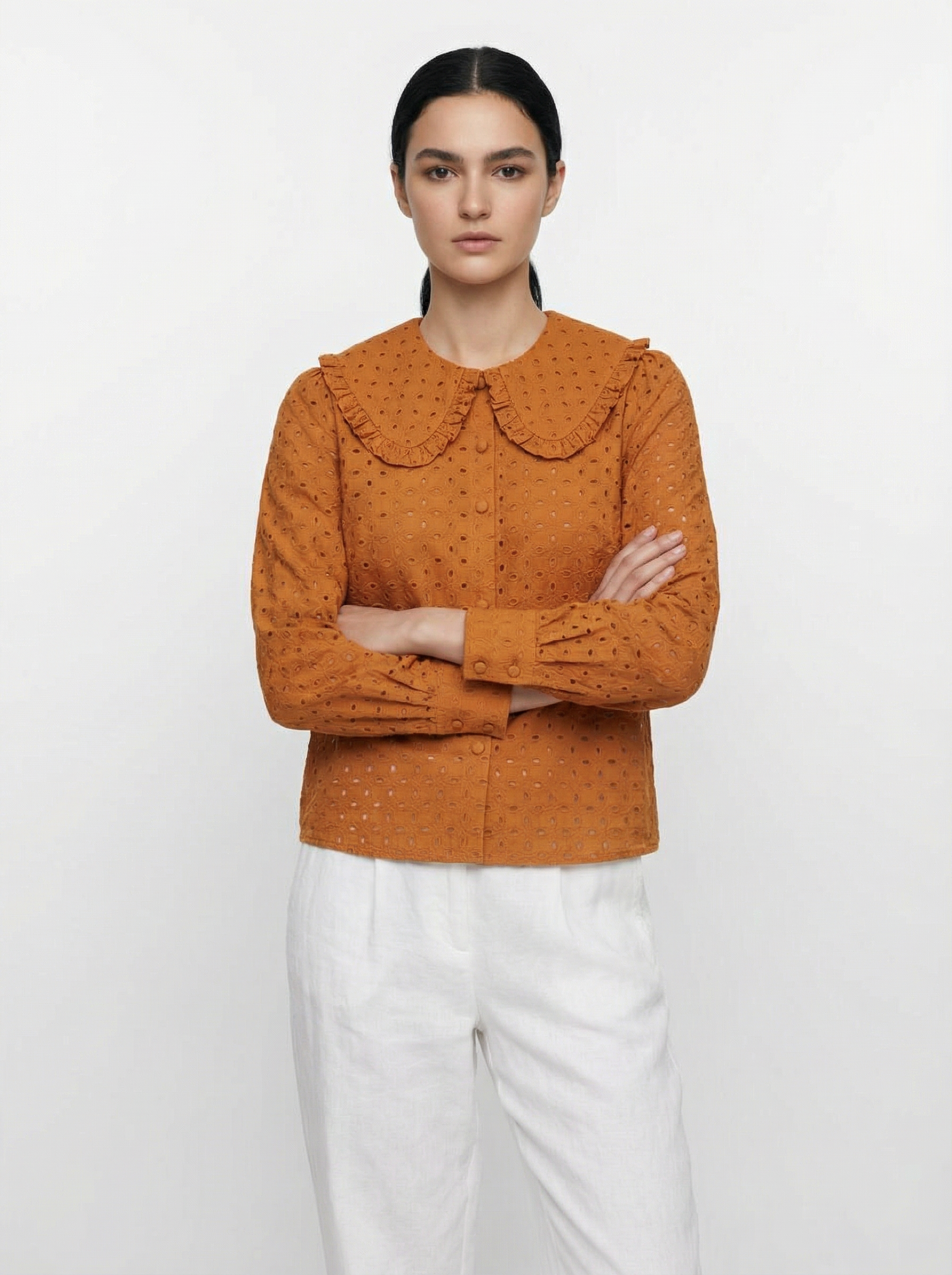 Janine Rechelier Orange Shirt