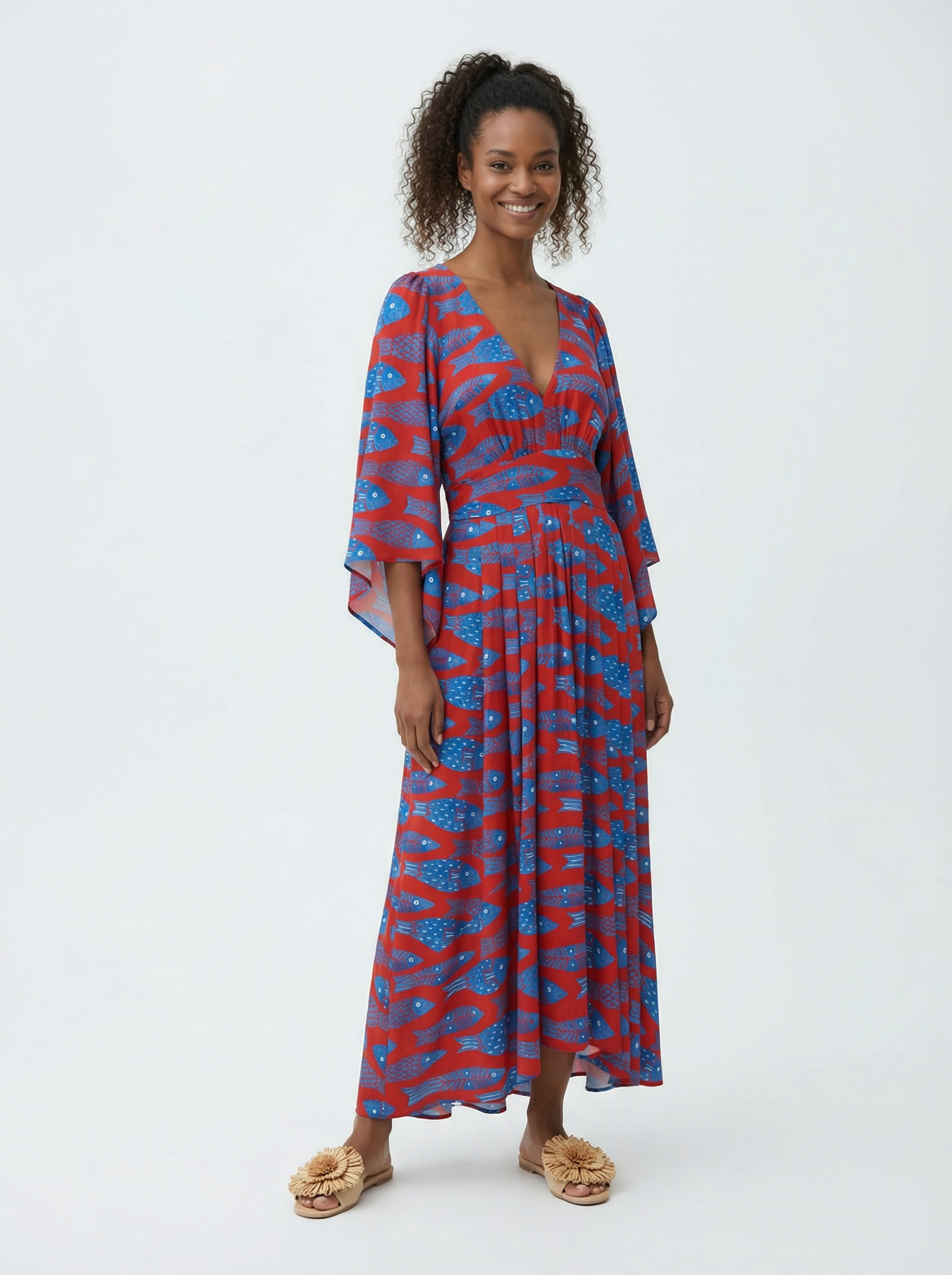 Jau Red Fish Dress