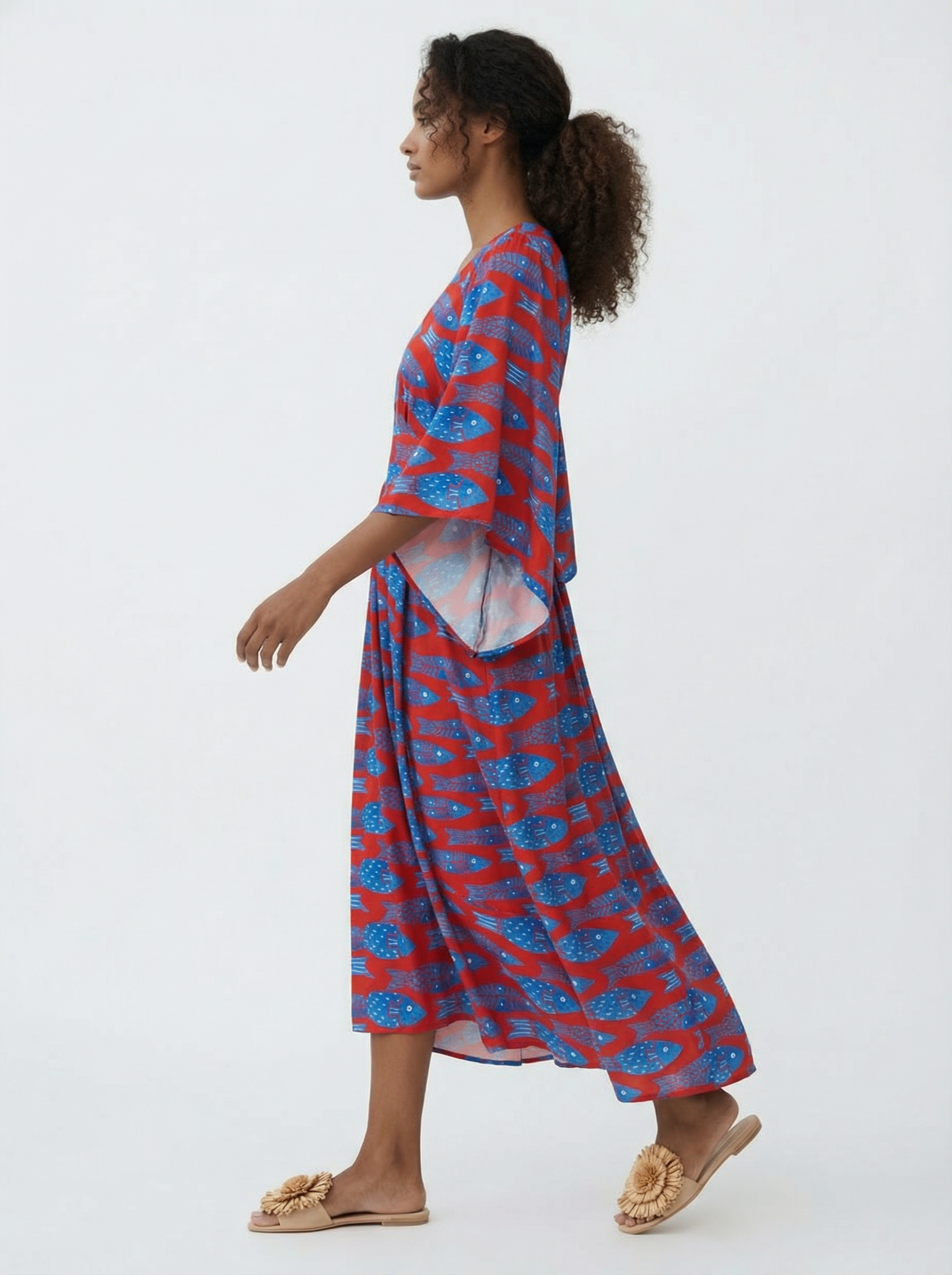 Jau Red Fish Dress