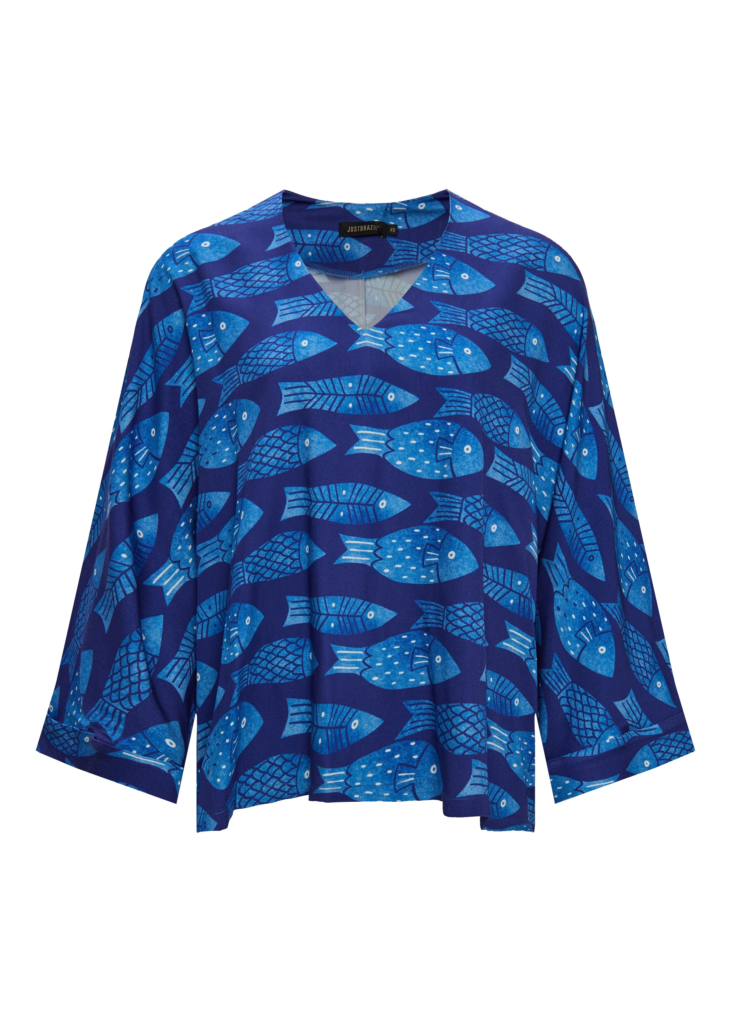 Gabbi Blue Fish Top