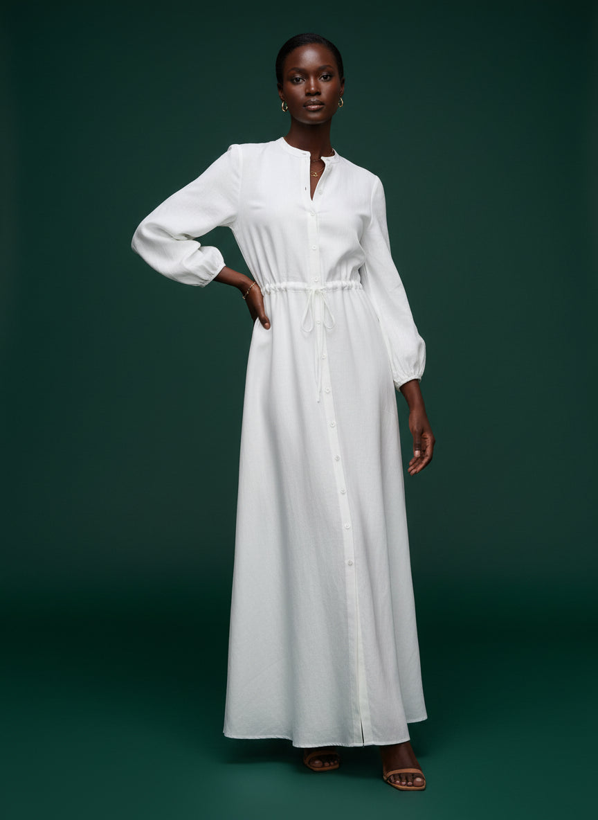 Clover Linen Calipso White Dress